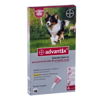 advantix 4x25 perros 25kg vet