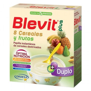 blevit plus duplo 8 cereales y frutas 600 gr