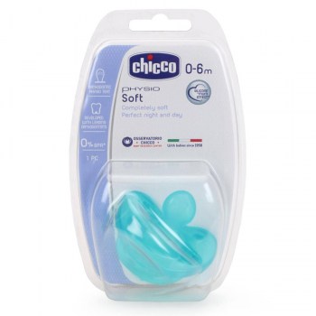 chicco chupete physio todogoma soft silicona 0 6m azul