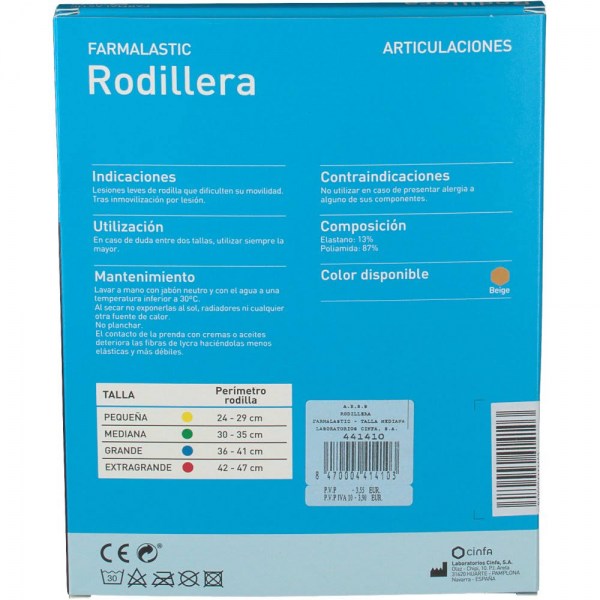 farmalastic rodillera talla mediana