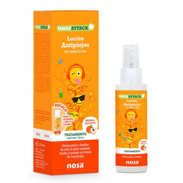 nosa locion antipiojos spray melocoton
