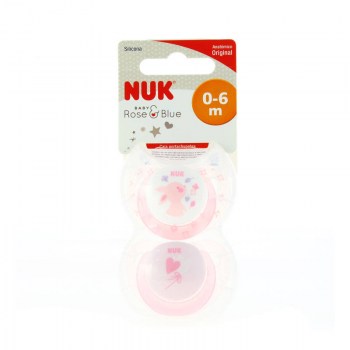 nuk chupete silicona rose rosa 0 6m t1 2u