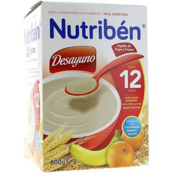 nutriben desayuno papilla trigo fruta 600 g