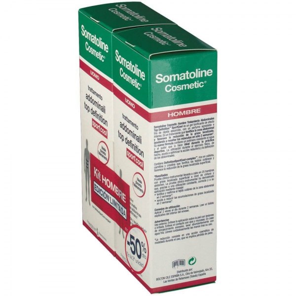 somatoline hombre abdominales top definition sport 2x200ml