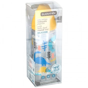 suavinex biberon tetina redonda silicona 360ml papilla